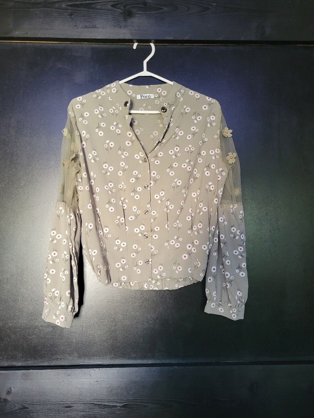 Poco Sage Green Floral Blouse